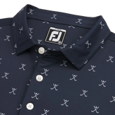 FOOTJOY S23 JUNIOR BOY'S STRIPED PIQUE SELF COLLAR SHIRT